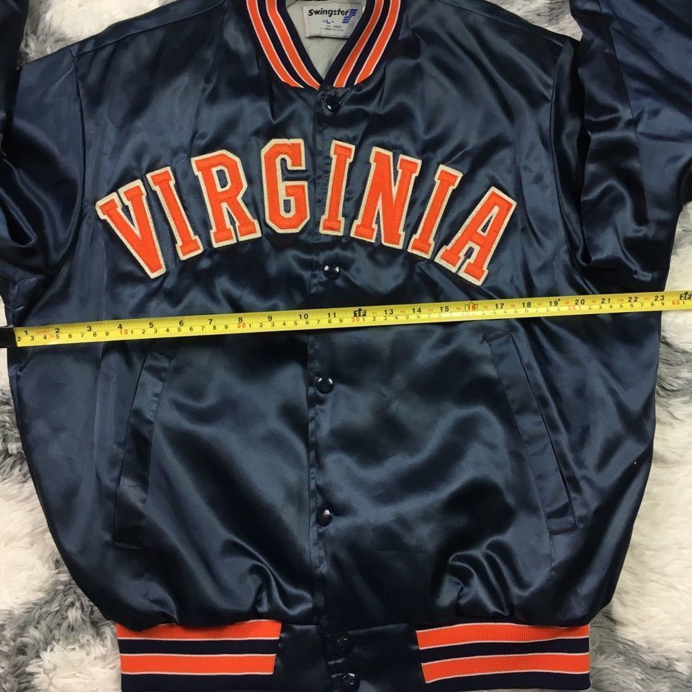 Men vintage swingster virginia cavaliers snap button jacket size L Pre-owned - Picture 5 of 9